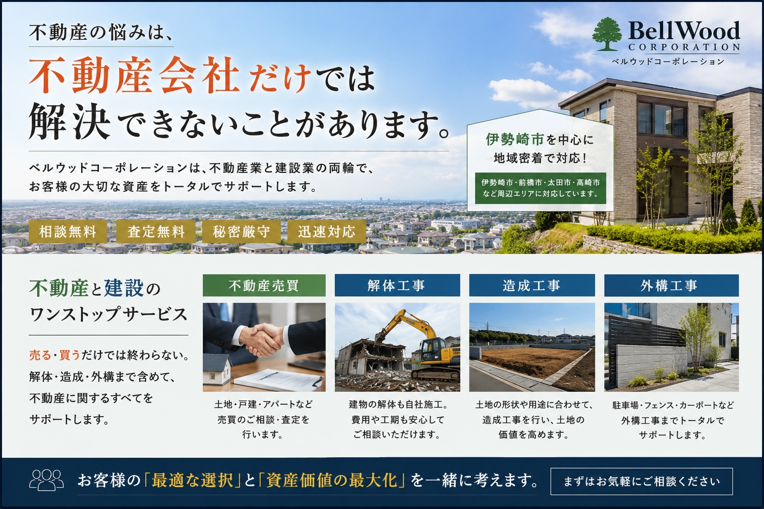 不動産の悩みは、不動産会社だけでは解決できないことがあります。