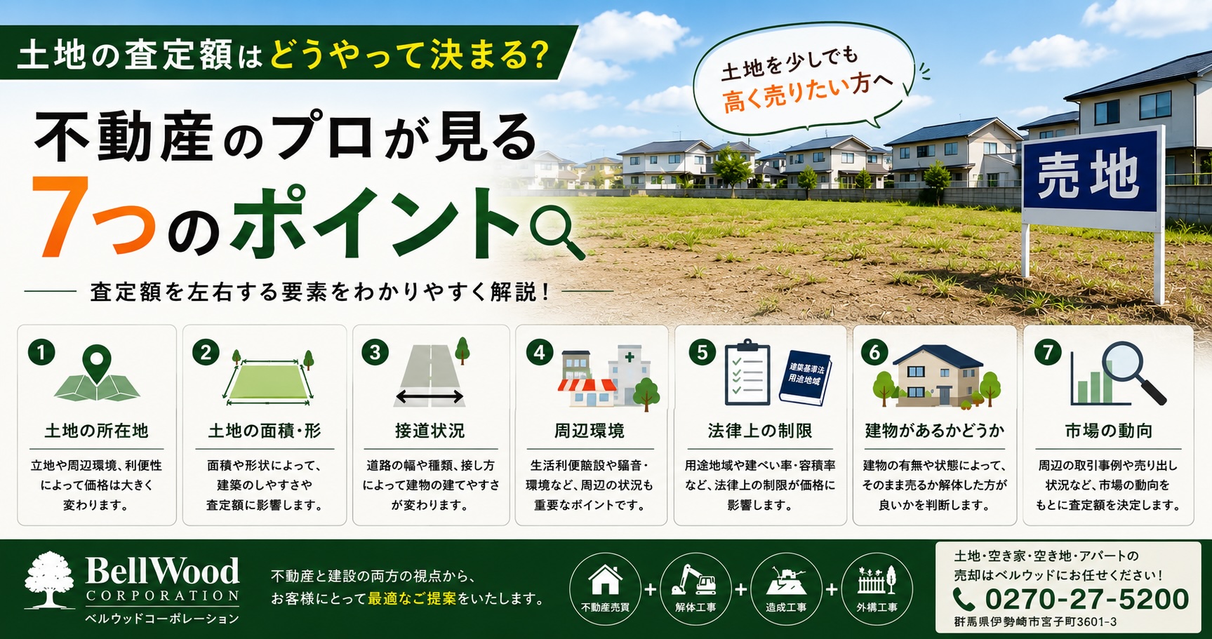 土地の査定額はどうやって決まる？不動産のプロが見る7つのポイント