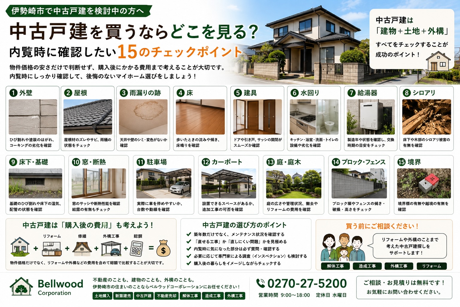 伊勢崎市で中古戸建を買うならどこを見る？内覧時に確認したい15のチェックポイント